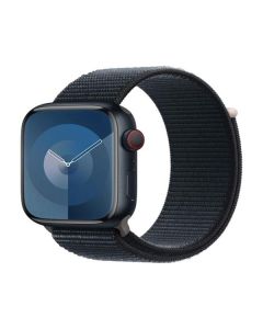 Apple Watch Series 9 Cellular 45mm Temně inkoustový hliník s temně inkoustovým provlékacím řemínkem
