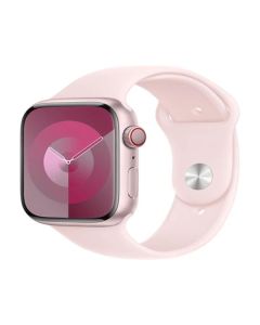 Apple Watch Series 9 Cellular 45mm Růžový hliník se světle růžovým sportovním řemínkem M/L