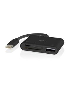 Nedis CCGB64780BK01 - USB hub| 1x USB-C™ | 1x USB A / 1x USB-C™ | 4 Porty port(s) | USB 2.0 | Napájení z USB | SD & Micr