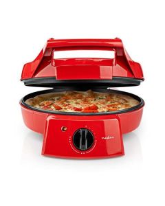Nedis FCPM100FRD - Pec na Pizzu a Gril| 30 cm | Nastavitelná regulace teploty | 1800 W