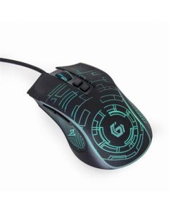 Gembird Myš MUSG-RGB-01, podsvícená, 7 tlačítek, 3600DPI,  USB, černá
