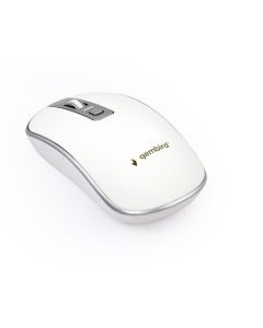 Gembird Myš MUSW-4B-06, bezdrátová, USB nano receiver, bílo-stříbrná