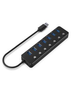 Gembird USB hub 7-port USB 3.1 (Gen 1) hub s vypínači