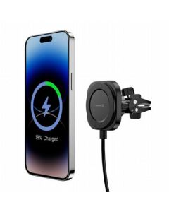 SWISSTEN MAGNETICKÝ DRŽÁK DO VENTILACE AUTA SWISSTEN MAGSTICK COMPACT S BEZDRÁTOVÝM NABÍJENÍM 15W/7,5W (kompatibilní s M