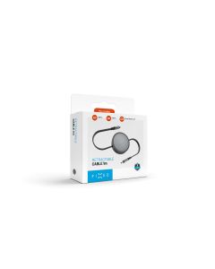 Navíjecí kabel FIXED Retractable Cable s konektory USB-C/USB-C, 1m, PD 100W, 480Mbps, šedý