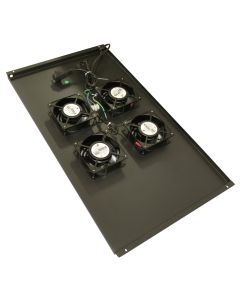 XtendLan Ventilace pro stojanové rozvadeče ECO hloubky 1000mm, 4x ventilátor, černá