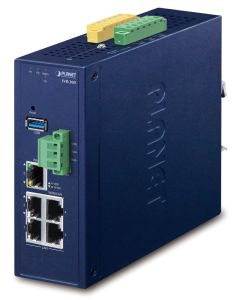 Planet IVR-300 Enterprise router/FW VPN/VLAN/QoS/HA/AP kontroler, 2x WAN (SD-WAN), 3x LAN, IP30, -40/75st, 9-54VDC