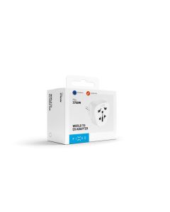 Adaptér FIXED EU Adapter 2 pro zapojení UK, US, AUS zařízení do EU zásuvek, bílý