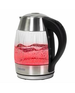 Salente StripeGlass, rychlovarná konvice 1,8 l, nerez/skleněná, červené podsvícení