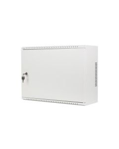 LANBERG Nástěnná jednodílná skříň 19", 4U+3U/540x200, (dodávané složené), nízkoprofilová, plné dveře, šedá (RAL7035)