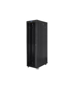 LANBERG Volně stojící skříň 19" 47U/800x1200 (v rozloženém stavu) skleněné dveře LCD černá (RAL9004)