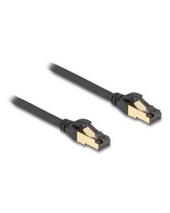 Delock Síťový kabel RJ45 Cat.6A zástrčky na zástrčku, S/FTP, černý, délky 10 m, Cat.7, silné tloušťky, vhodný pro průmysl