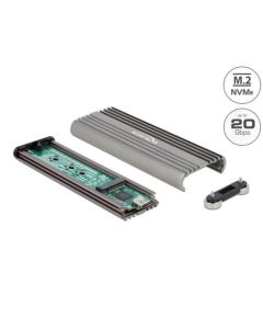 Delock Externí pouzdro pro M.2 NVMe PCIe SSD se SuperSpeed USB 20 Gbps (USB 3.2 Gen 2x2) USB Type-C™ samice - beznástroj