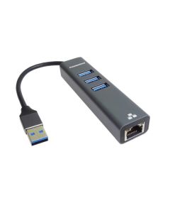 PremiumCord adaptér USB3.0 -> LAN RJ45 ETHERNET 10/100/1000 MBIT + 3x USB3.0 port