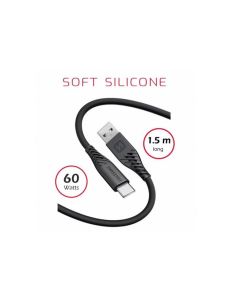 SWISSTEN DATA CABLE USB / USB-C TEXTILE 3,0M BLACK