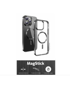 SWISSTEN POUZDRO CLEAR JELLY MagStick METALLIC PRO IPHONE 13 PRO ČERNÉ