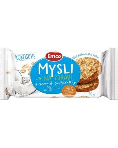 Ovesné sušenky Mysli Emco, kokosové, 60 g
