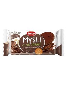 Ovesné polomáčené sušenky Emco Mysli, čokoláda,60g