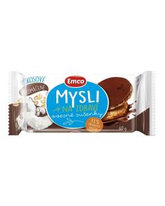 Ovesné polomáčené sušenky Emco, kokosové, 60 g