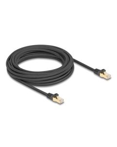Delock Síťový kabel RJ45 s pleteným opláštěním, Cat.6A, ze zástrčky S/FTP na zástrčku, 7,5 m, černý
