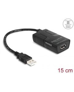 Delock Izolátor USB 2.0 Typu-A ze zástrčky na zásuvku, s izolací na 5 kV pro datová vedení
