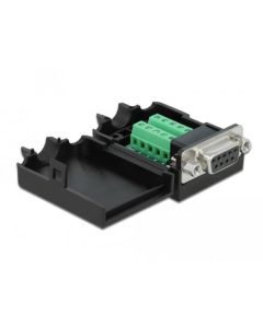 Delock Adaptér z D-Sub 9 pin zásuvkový konektor na 10 pin svorkovnici s krytem