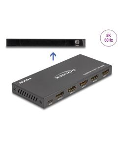 Delock HDMI Switch 4 x vstupní porty HDMI na 1 x výstupní port HDMI, 8K 60 Hz