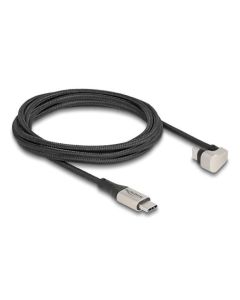 Delock USB 2.0 Kabel USB Type-C™ ze zástrčky na zástrčku, 180°, pravoúhlá 2 m PD 60 W