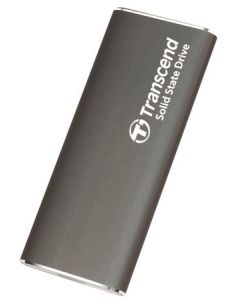 Transcend ESD265C 2TB, USB 10Gbps Type C, Externí SSD disk (3D NAND flash), kompaktní rozměry, šedý
