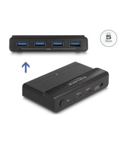 Delock Přepínač USB 5 Gbps na 4 x zařízení a 2 x hostitele