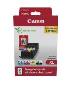 Canon cartridge CLI-551 XL C/M/Y/BK PHOTO VALUE / 4x11ml