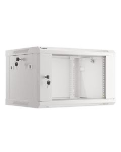 LANBERG Nástěnná jednodílná skříň 19", 6U/600x450 (v rozloženém stavu) V2 šedá (RAL7035)  