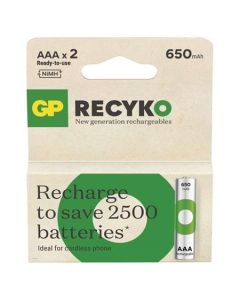 GP AAA ReCyko 650 mAh, nabíjecí, (HR03) 2 ks PP