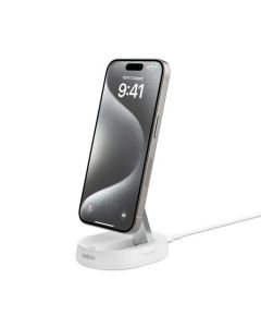 Belkin BOOST CHARGE™ PRO Qi2 15W Magnetický nabíjecí stojan, konvertibilní, bílá