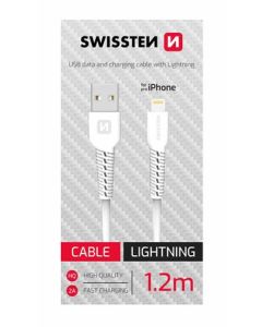 SWISSTEN DATOVÝ KABEL USB/LIGHTNING BÍLÝ 1,2M (SAMOPRODAVAČ)