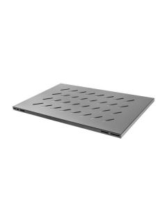LANBERG 19" Pevná police 1U/465x715mm maximální zatížení do 120kg černá (RAL9004)  