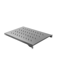 LANBERG 19" Pevná police 1U/483x700mm maximální zatížení do 15kg černá (RAL9004)  