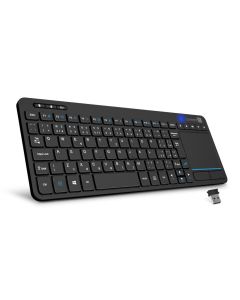 CONNECT IT Touch bezdrátová klávesnice + touch pad (+2x AAA baterie zdarma), ČERNÁ