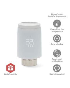 Nedis ZBHTR20WT -  Řízení Radiátorů SmartLife| Zigbee 3.0 | Napájení z baterie | LED | Android™ / IOS