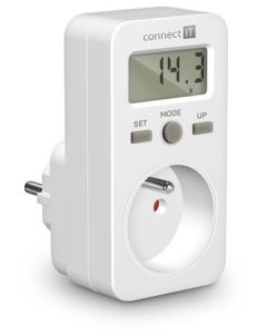 CONNECT IT PowerMeter měřič spotřeby el. energie, display, dětská pojistka