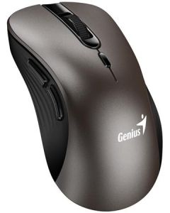 Genius Ergo 8100S Myš, bezdrátová, ergonomická, optická, 1600DPI, 6 tlačítek, USB, titanová