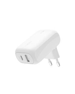 Belkin BOOST CHARGE™ Duální 42W USB-C Power Delivery PPS nástěnná nabíječka (USB-C 30W + USB-A 12W), bílá