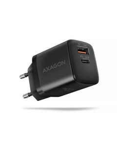 AXAGON ACU-PQ20 nabíječka do sítě 20W, 2x port (USB-A + USB-C), PD3.0/PPS/QC4+/AFC/Apple, černá 
