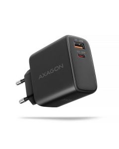 AXAGON ACU-PQ45 GaN nabíječka do sítě 45W, 2x port (USB-A + USB-C), PD3.0/PPS/QC4+/SFC 2.0/AFC/Apple