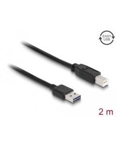 Delock Kabel EASY-USB 2.0 Typ-A samec > USB 2.0 Typ-B samec 2 m černý