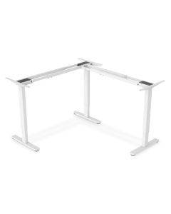 DIGITUS elektricky výškově nastavitelný rám stolu, 90° tvar L, trojitý motor, 2stupňový, bílá