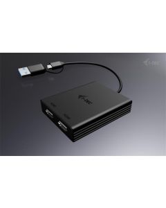 I-Tec USB-A/USB-C Dual 4K HDMI Video Adapter