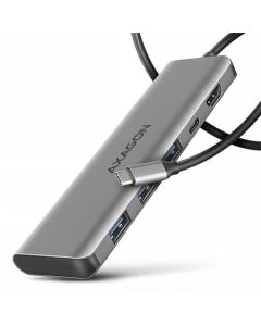 AXAGON HMC-5H, USB 5Gbps hub, 3x USB-A, HDMI 4k/30Hz, PD 100W, kabel USB-C 100cm
