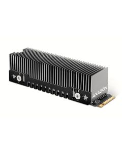AXAGON CLR-M2XT, hliníkový pasivní chladič pro jedno i oboustranný M.2 SSD disk, výška 24 mm