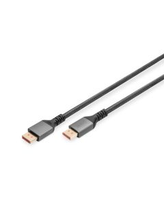 Digitus DP Kabel PREMIUM DP2.1 1m 16K@60Hz, UHD, 80Gbps, Alu